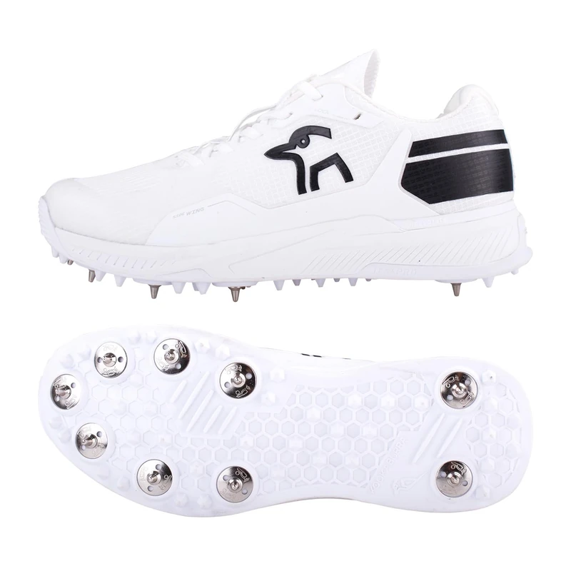 Kookaburra KC Players Spike Cricket Shoe - White/Black - 10.5