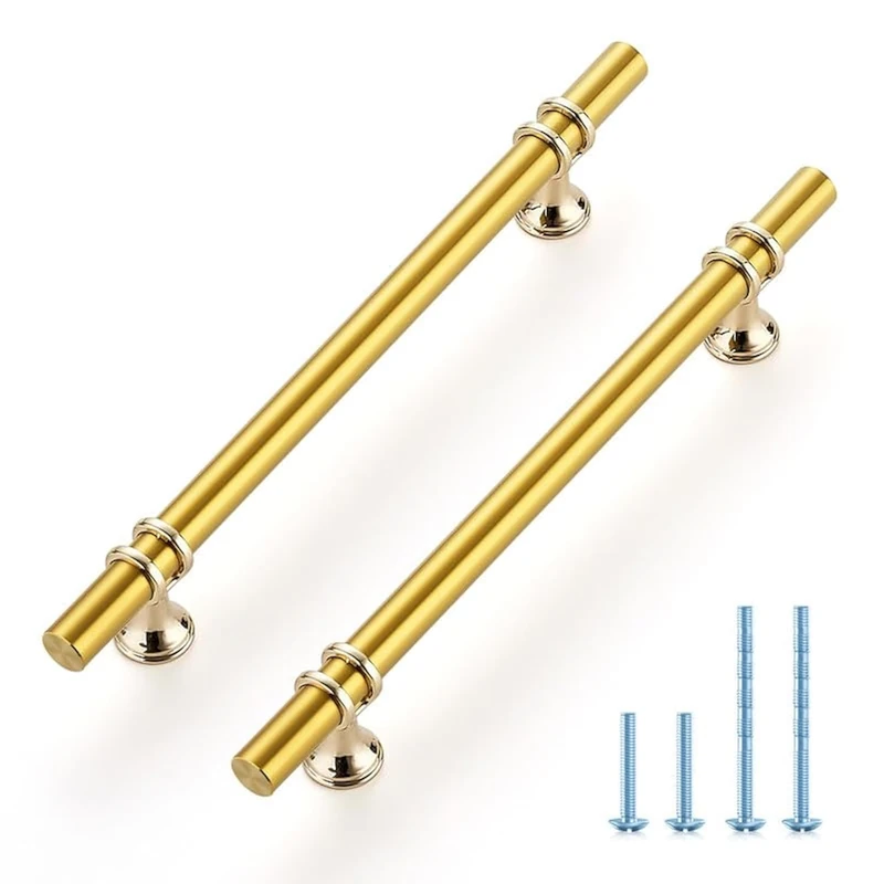 Ravinte Hardware Gold Cabinet Pulls, 6-1/4 Inch CC, 8-13/16 Inch, 30 Pack