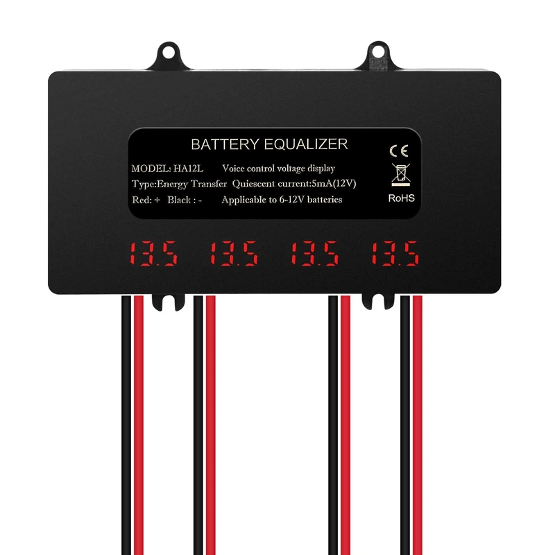 DEWIN Battery Balancer, 48V Digital Display 4xBattery Equalizer for Lead Acid, Lithium Battery, Item Type: Device, Product Name: Battery Balancer