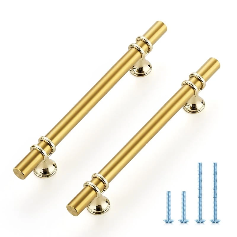 Ravinte Hardware Gold Cabinet Pulls, 5 Inch CC, 7.38 Inch, 15 Pack