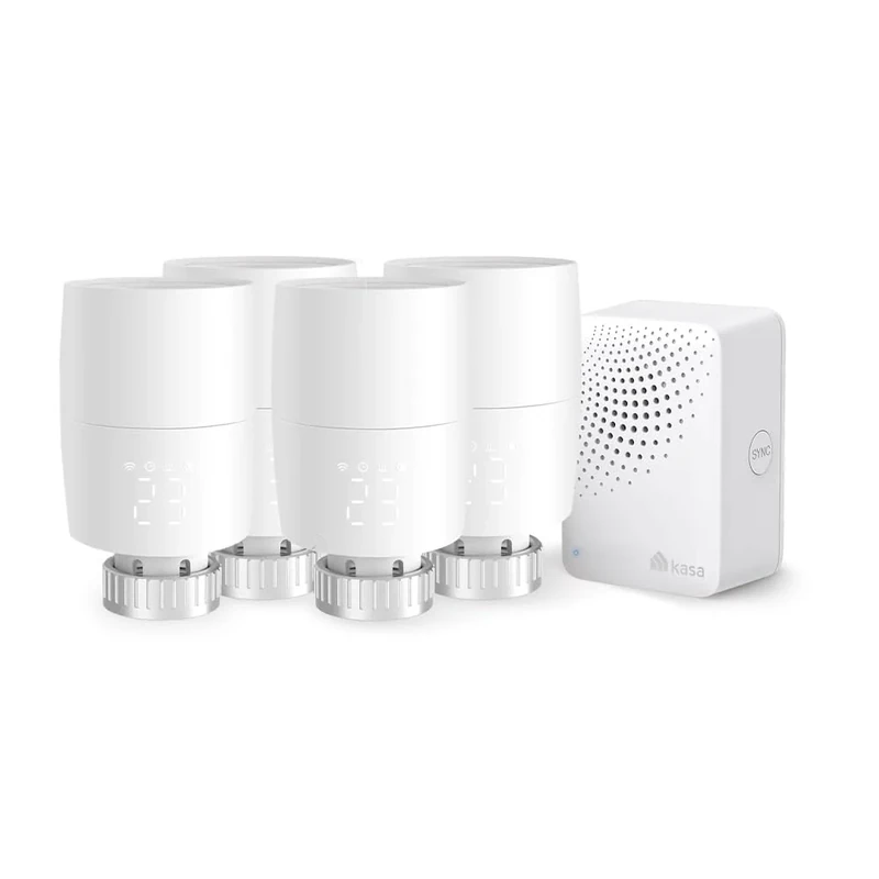 TP-Link Kasa Smart Radiator Thermostat Starter Bundle - 1xKE100 Kit + 3xKE100 Valves, Energy Saving, LED Display, Smart Schedule, Alexa & Google Home Compatible, No Bridge Required