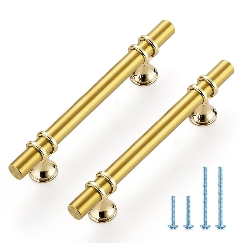 Ravinte Hardware Gold Cabinet Pulls, 3.75 Inch CC, 6 Inch, 25 Pack