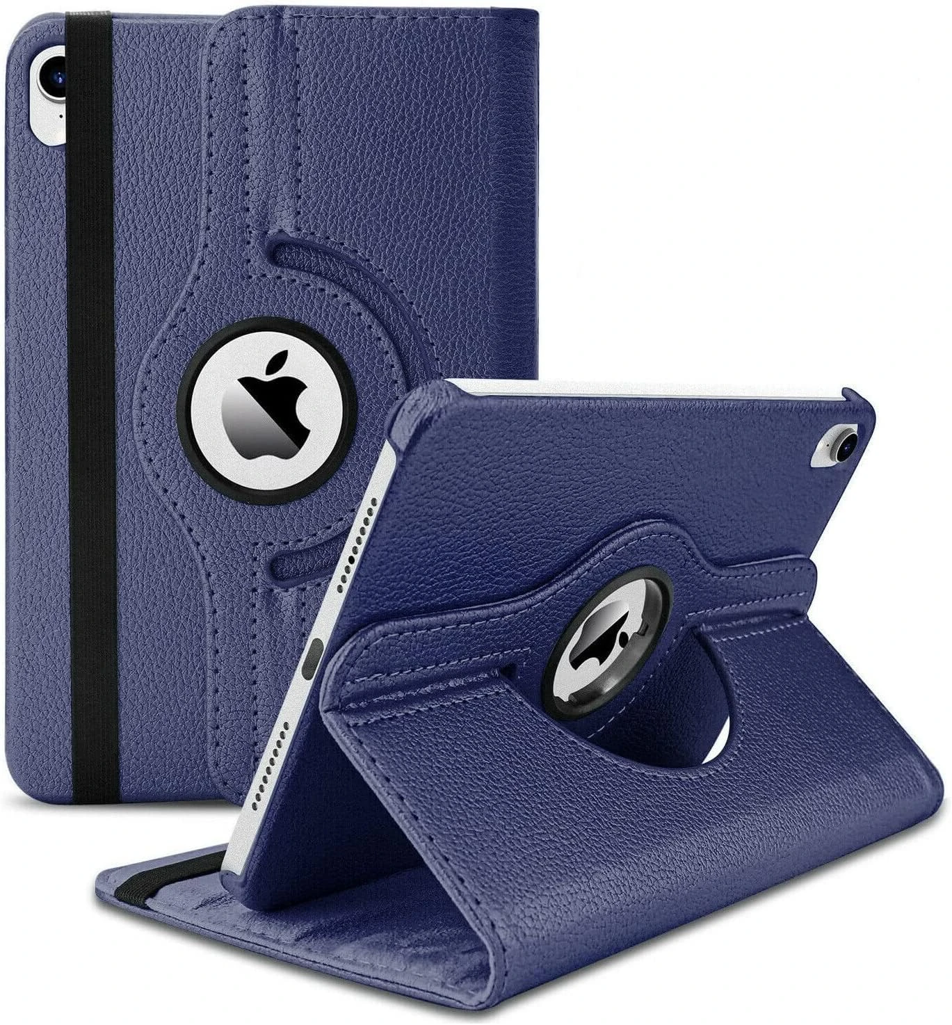 World biz Rotating Case for iPad (A16) 11th/10th Generation 2025 (11 inch)/2022 (10.9 inch) 360 Degree Rotating Leather Folio Case Protective Stand Cover, Auto Wake Sleep (Navy)