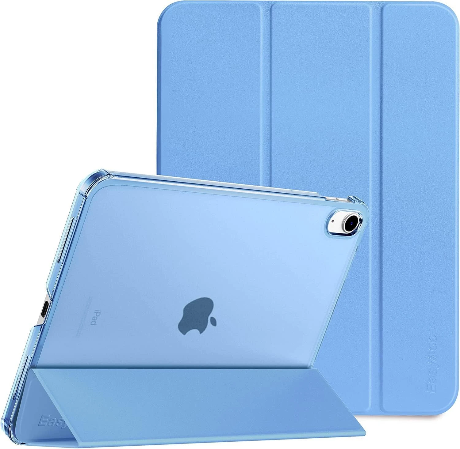 World biz Smart Magnetic Case for iPad Air 11 inch M2 2024 6th Gen / 10.9 Air 5 2022/ Air4 2020 - Slim Stand Trifold Translucent Hard Back Cover, Auto Wake/Sleep,iPad Air 6/5/4 Case (Sky Blue)