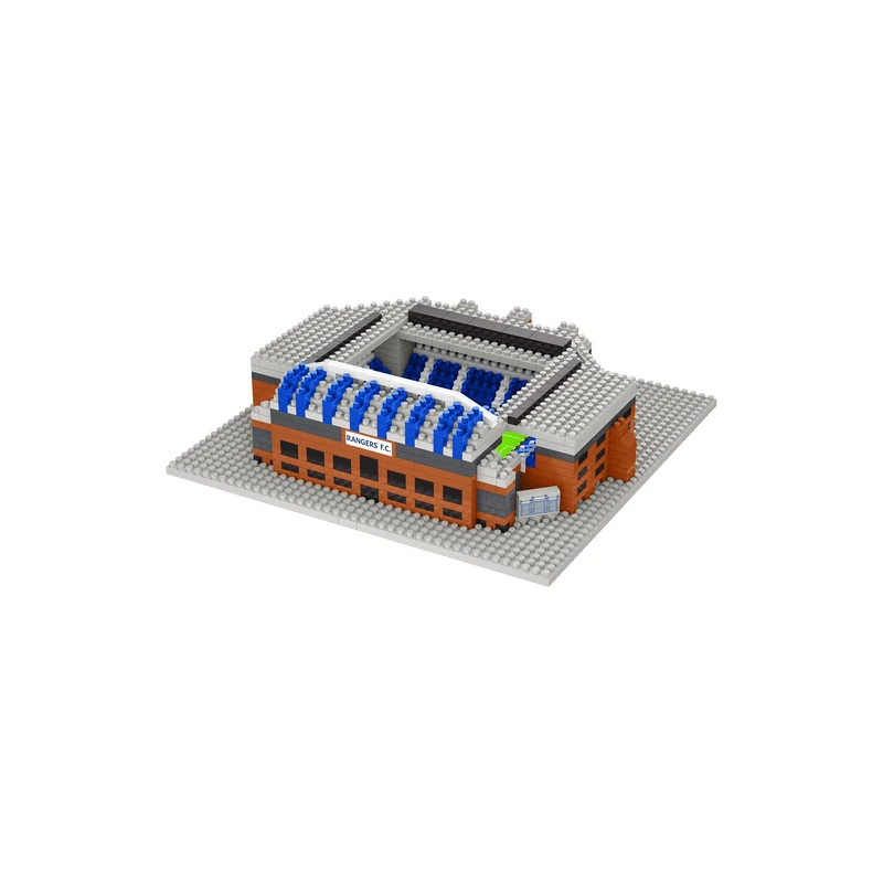 FOCO Officially Licensed Rangers FC Ibrox 3D Bricks Mini BRXLZ Football Stadium Construction Set - Premier League Model - 835 Pieces - Ages 12+ - Sports Merchandise