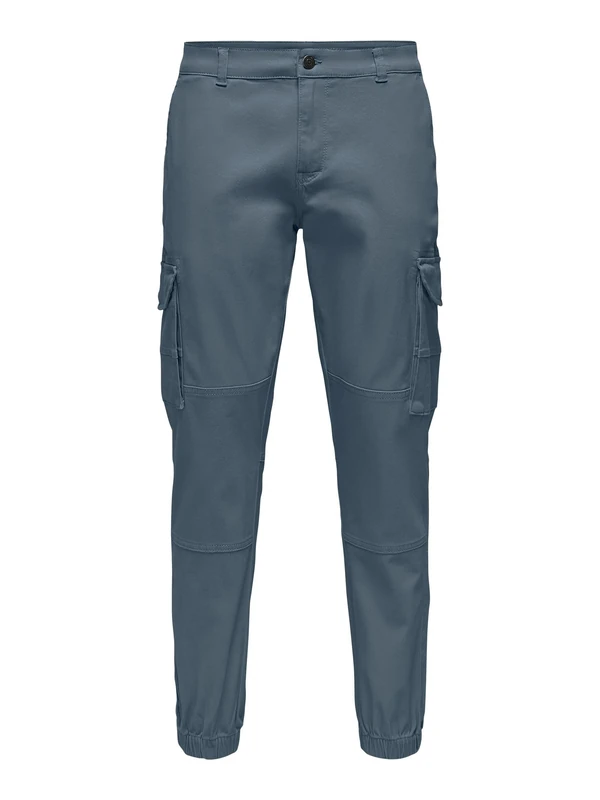 ONLY & SONS Men's Cargo Trousers, Stormy Weather, 32 W/34 L