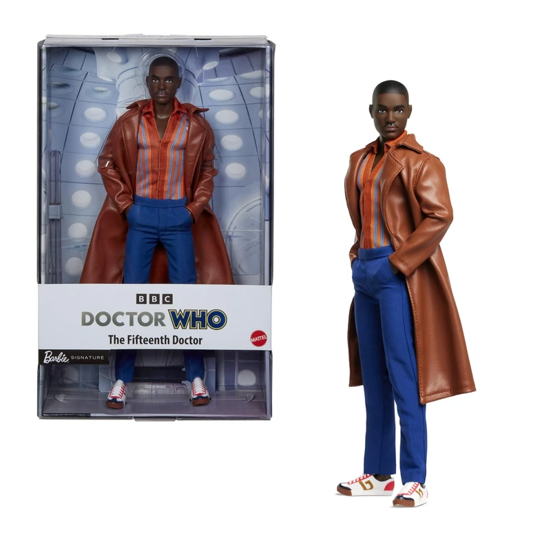 Barbie the Fifteenth Doctor Doll, Dr. Who Collectible Inspired by the Series' 14th Season with Doll Stand & Certificate of Authenticity, HRM36