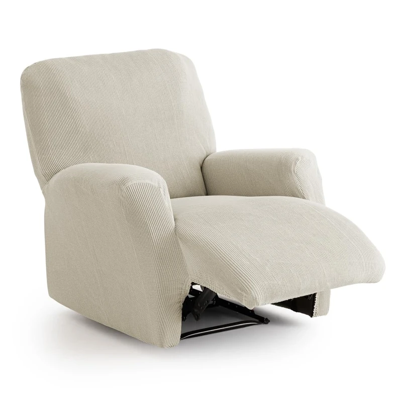 MaxiFUNDAS | Elastic Sofa Cover Relax Armchair Ivory Colour – Extra Soft, Non-Slip and Elastic Sofa Cover – Elastic Sofa Cover Model Inca