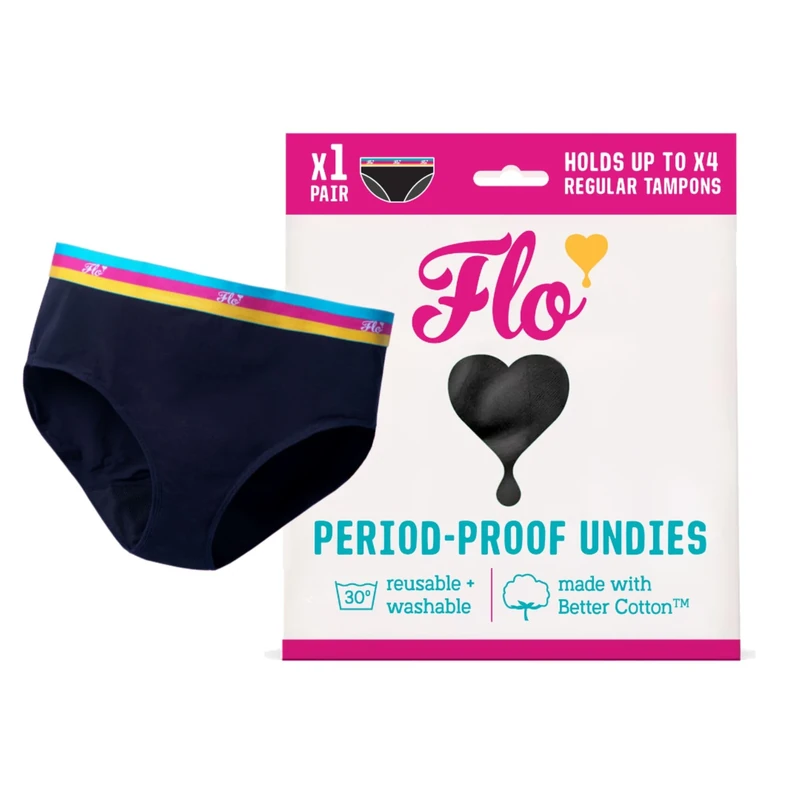 Flo Period Pants – Leakproof & Machine Washable Period Pants for Women & Teens – Ideal for Postpartum, Incontinence & Heavy Flow Menstrual Cycles