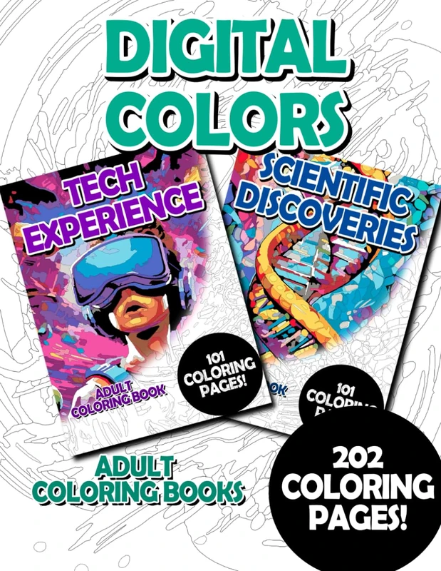 Digital Colors: Adult Coloring Book for Relaxing and Mindfulness (budget adult coloring bundles)