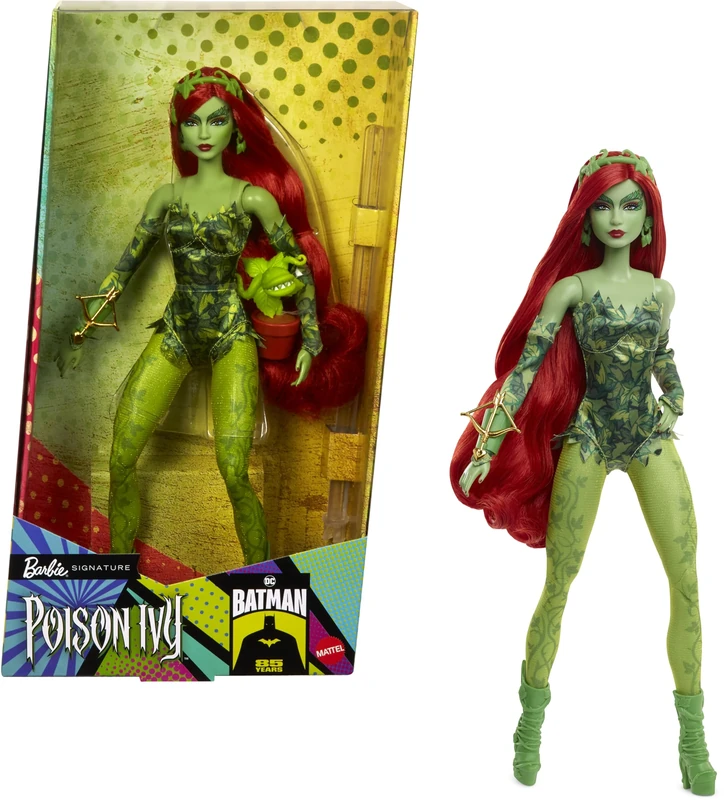 Barbie Signature Poison Ivy Collector Doll with Posable Body, Iconic Outfit, & Accessories, DC Batman 85th Anniversary Collectible, HRM51
