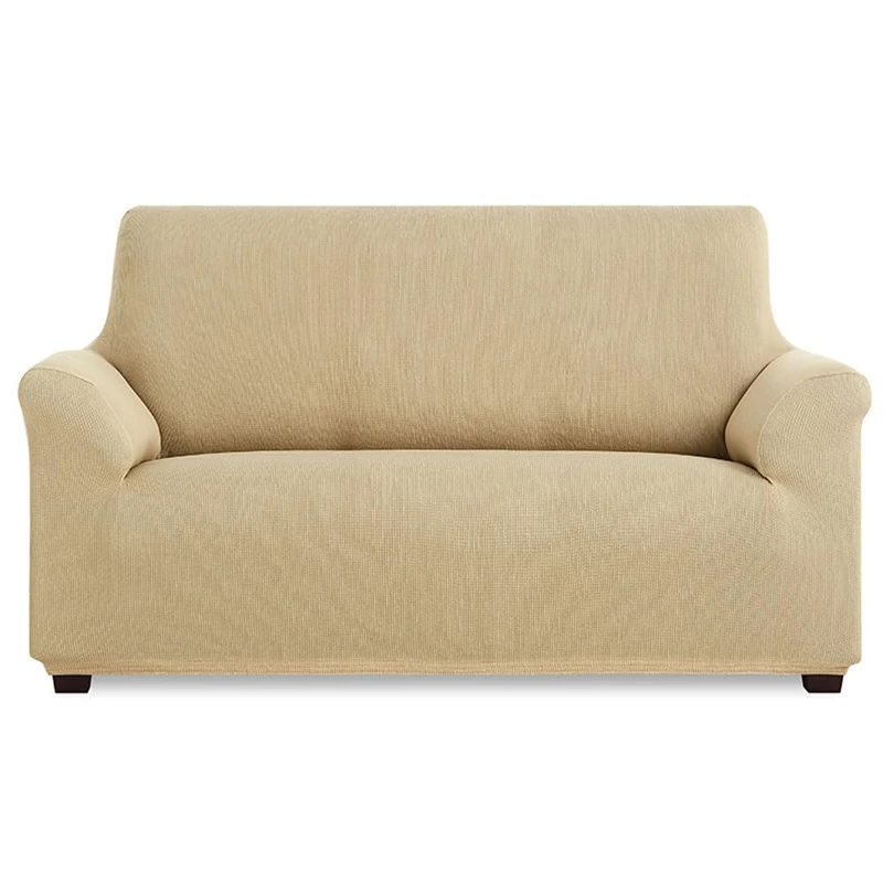 MAXIFUNDAS | Elastic Sofa Cover 2 Seater Beige - Extra Soft Non Slip Elastic Sofa Cover - Inca Model
