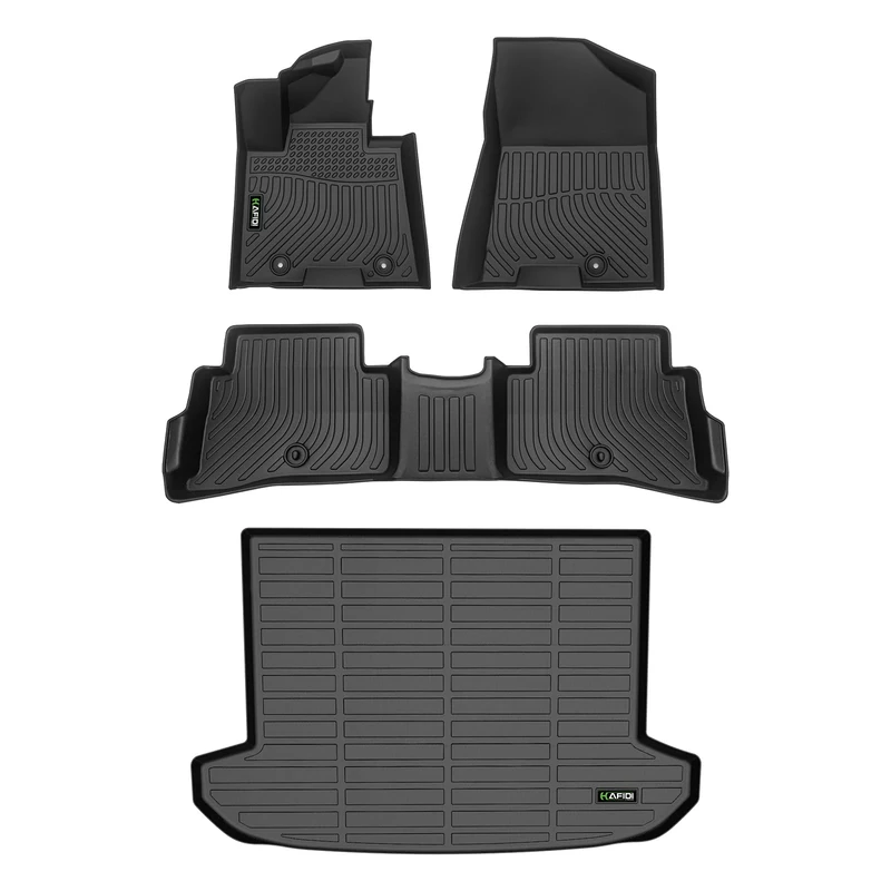 HAFIDI All Weather Floor Mats & Cargo Liner Set for 2017-2022 Kia Sportage (Gas ONLY) Full Set Accessories (Cargo Tray in Upper Deck Position)