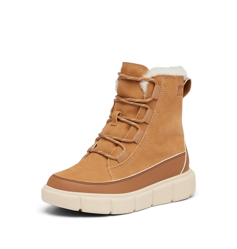 Sorel Unisex Kids Explorer 3 Lace Waterproof Fashion Boot, Tawny Buff Bleached Ceramic, 5 UK