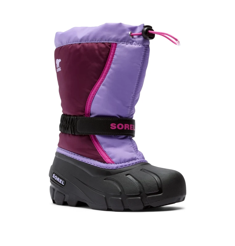 Sorel Unisex-Child Flurry Boot, Purple Dahlia/Paisley Purple, 5 Big Kid