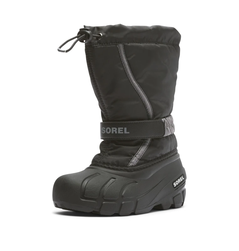 Sorel Childrens Flurry Boot, Weatherproof Shell, Plush Felt Interior, Secure Grip, Easy Slip-on - Youth Unisex Little