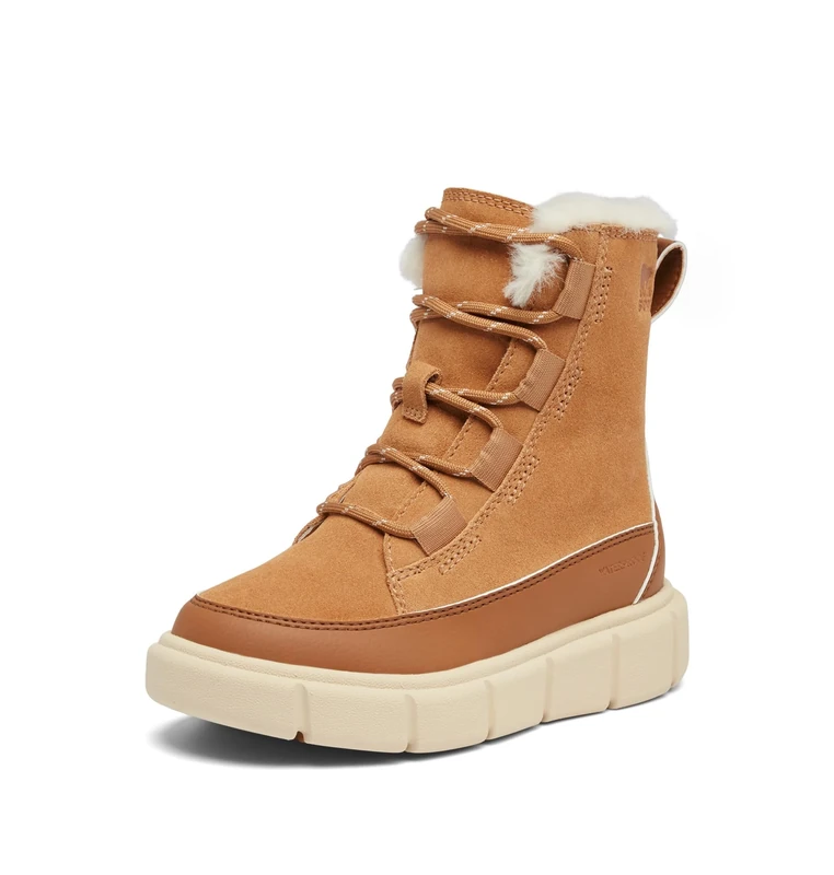 Sorel Unisex Kids Explorer 3 Lace Wp Fashion Boot, Tawny Buff Bleached Ceramic, 8 UK Child