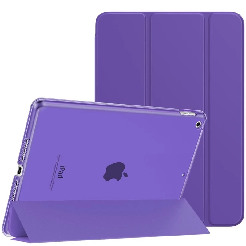 MoKo Case for iPad 10.2 iPad 9th Generation 2021/ iPad 8th Generation 2020/ iPad 7th Generation 2019, Slim Stand Hard Back Shell Smart Cover Case for iPad 10.2 inch, Auto Wake/Sleep, Dark Purple
