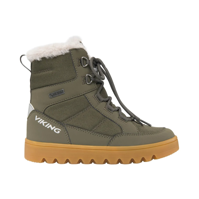 Viking Unisex Children's Fleek Warm GTX Zip Snow Boot, Pine Olive, 40 EU Schmal
