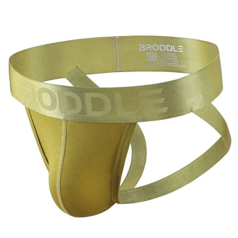 BRODDLE Men's Jockstrap Athletic Supporter Male Active Sport Jock Straps Underwear Green