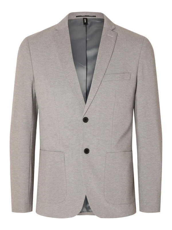 SELETED HOMME Men's Slhslim-Delon Jersey BLZ Flex Noos Blazer, Light Grey Mix, 36R