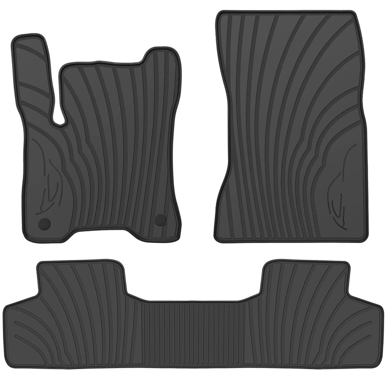 Lwope Car Floor Mats Custom Fit for Mercedes Benz EQB 250 300 350 2022 2023 Full Black Rubber Auto Liner Mats All Weather Protection Odorless