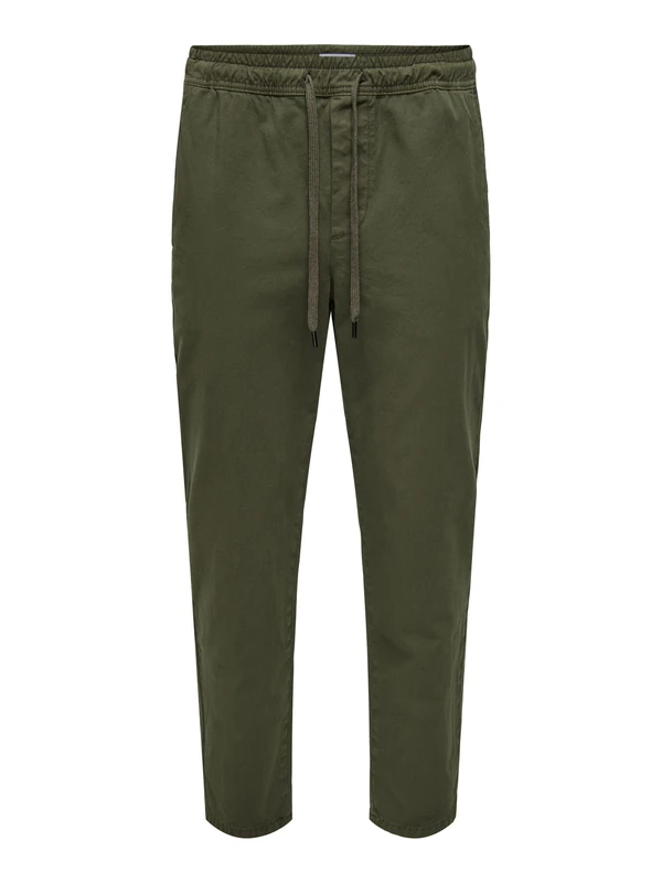 ONLY & SONS Men's Fabric Trousers, Olive Night, S