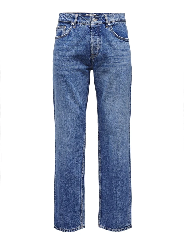 ONLY & SONS Men's Straight Jeans, Special Bright Blue Denim, 33 W/32 L