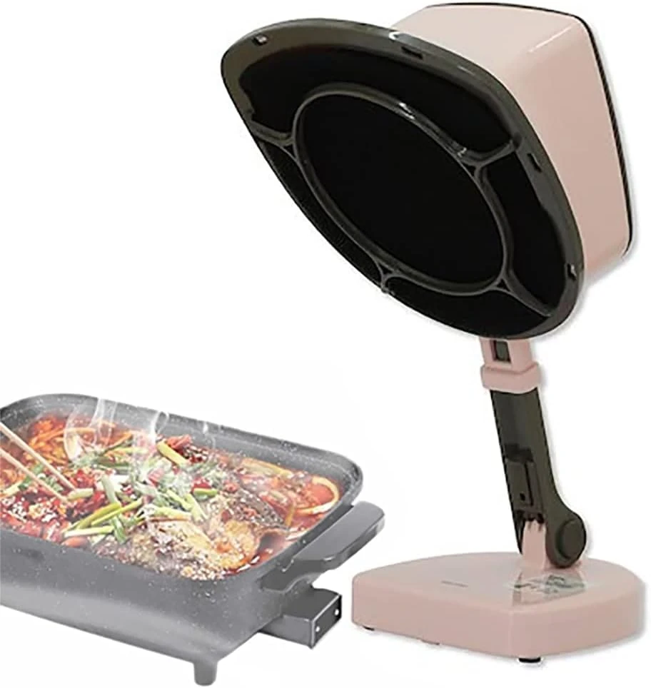 UE-MAOLU Portable Extractor Hood, 21W Mini Desktop Hood, Angle Adjustment, Wind Power Rotatable Adjustment, Washable, for Home, Kitchen, Cooking Pot