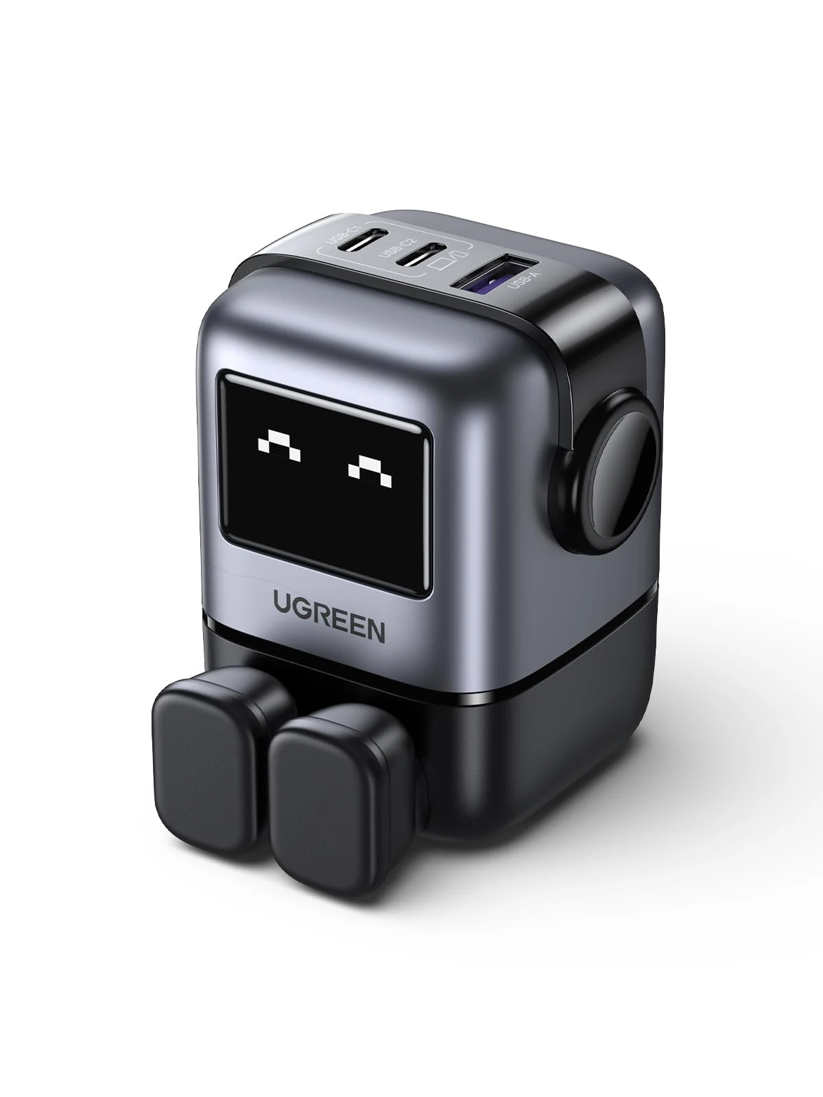 UGREEN Uno Charger 65W USB C Charger Nexode 3-Port GaN Fast Charger Plug Type C Power Adapter Compatible with MacBook Pro, iPhone 17 Pro/Air/17/16/15, Galaxy S24/S23, Pixel 9, Steam Deck, (Black)