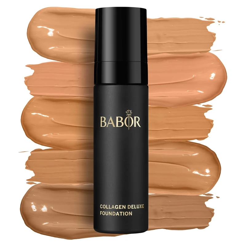 BABOR MAKE UP Collagen Deluxe Foundation, Makeup for Dry and Mature Skin, with Anti-Ageing Serum, Strong Opaque, Long-Lasting, 1 x 30 ml Nr.01 Porcelain