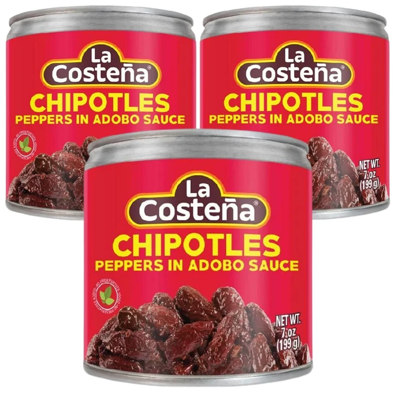 La Costena Bundle of 3 x La Costena Chipotles Peppers In Adobo Sauce 199g