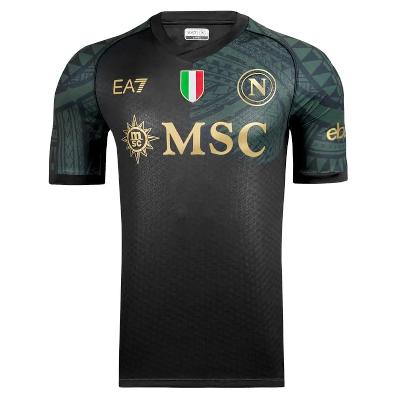 SSC NAPOLI Season 23/24 Unisex Adult Jersey T-Shirt Black