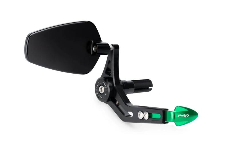 Puig 21440V Brake Lever Protector With Rearview Mirror Pro Green