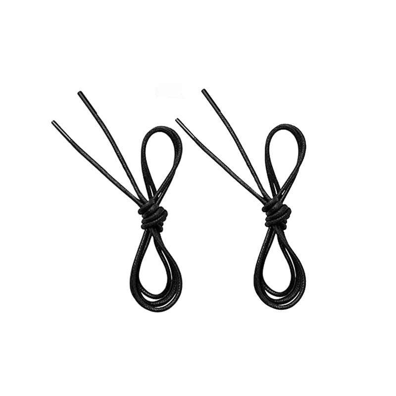 Comfortwear Round Waxed 1 Pair Shoe laces, 75-90cm Long, Cotton Material Shoe lace for formal and dress shoes