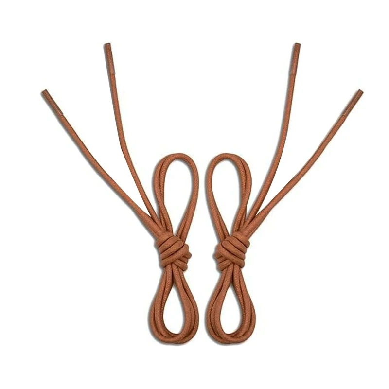 Comfortwear Round Waxed 1 Pair Shoe laces, 75-90cm Long, Cotton Material Shoe lace for formal and dress shoes