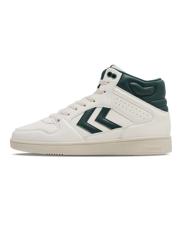 hummel Unisex St Power Play Mid Pl Sneaker, Marshmallow Rain Forest, 6 UK