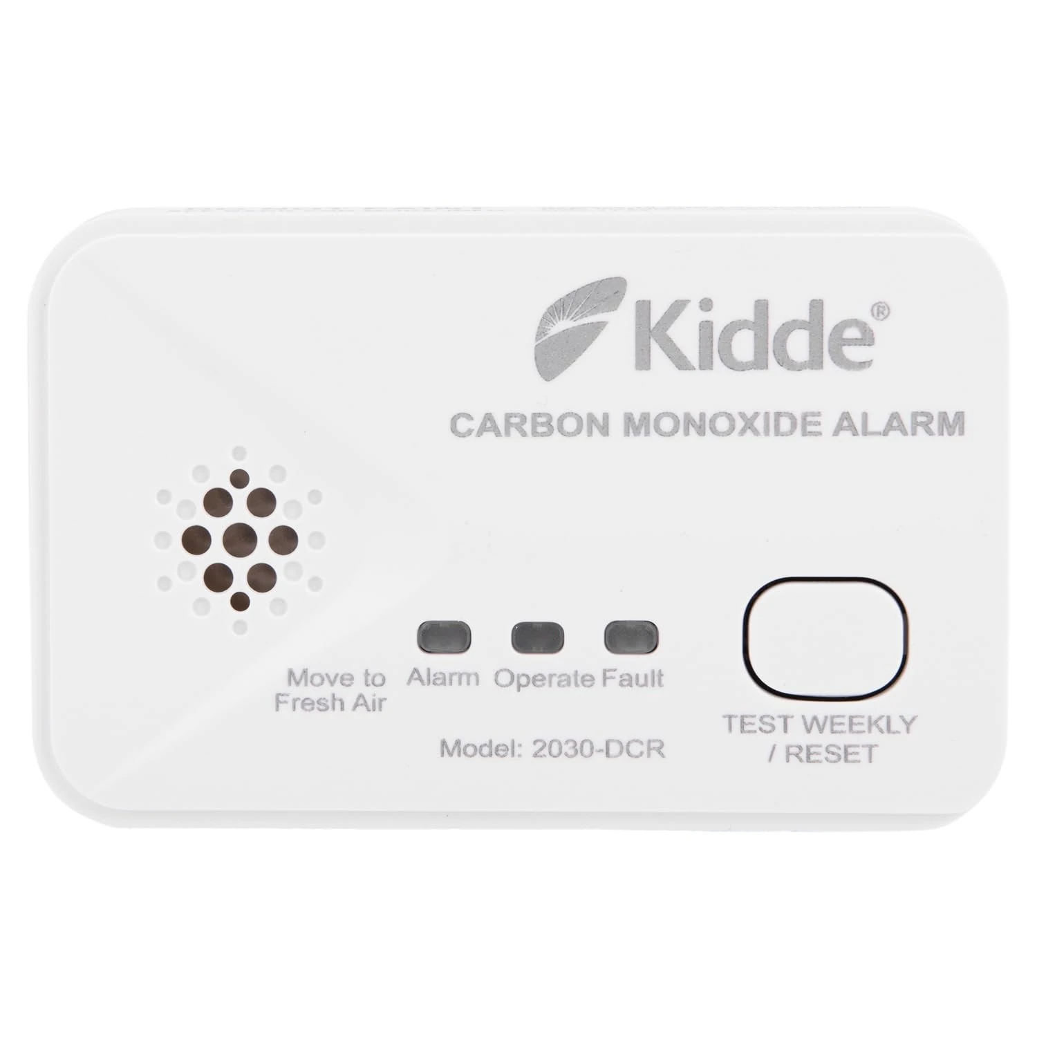 Kidde 2030-DCR Compact 10 Year Life Carbon Monoxide Alarm with AA batteries