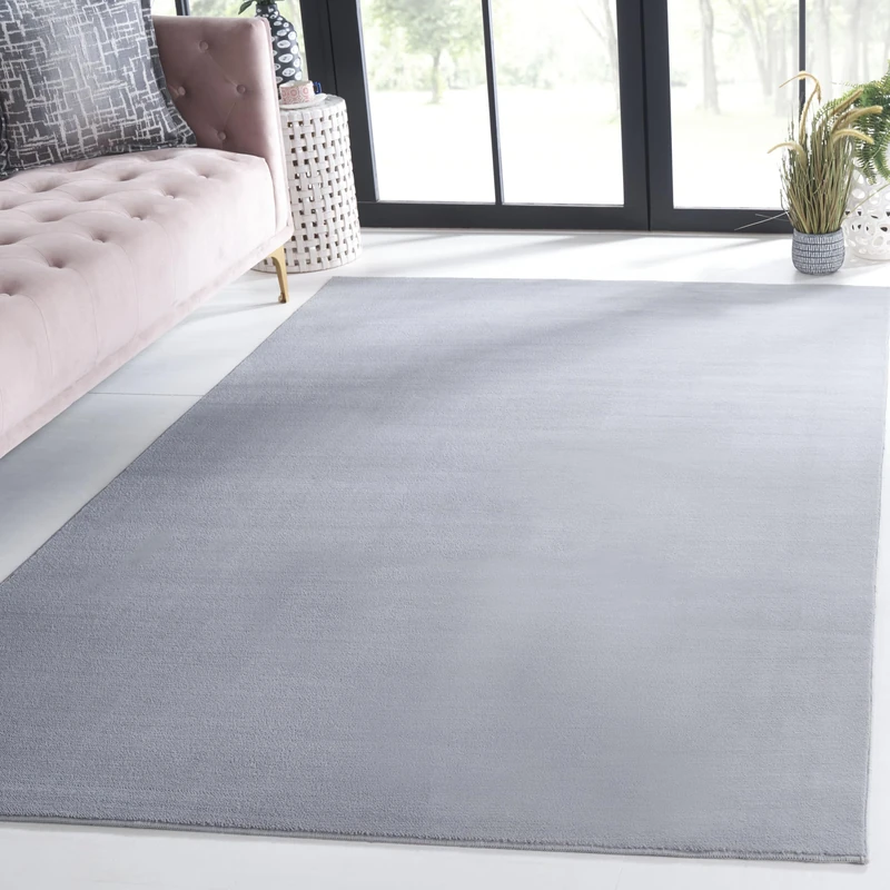 Safavieh Boho Rug Living Room, Dining Room, Bedroom - Machine Washable and Non Slip - Loft Collection, Short Pile, in Grey, 82 X 78 cm