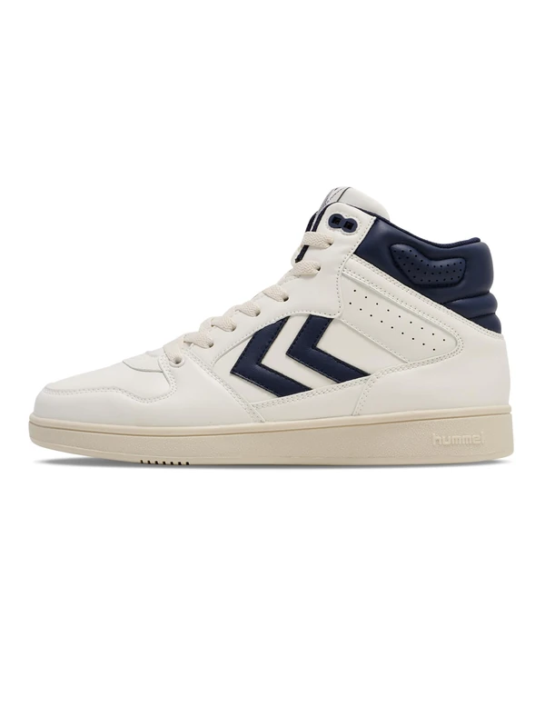hummel Unisex ST Power Play MID PL Trainers, Marshmallow/Black IRIS, 41 EU, Marshmallow Black Iris, 8.5 UK