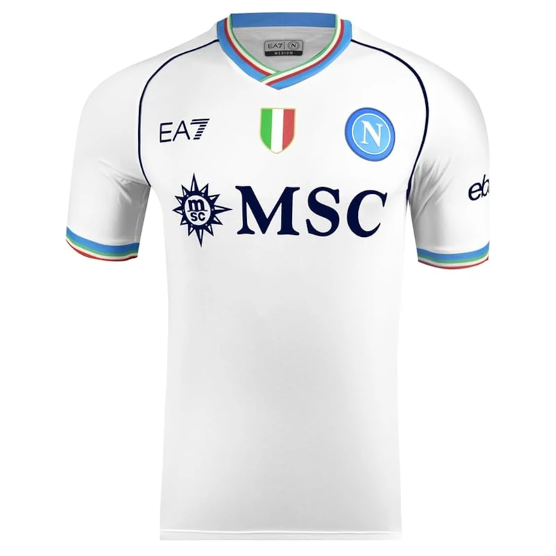 SSC NAPOLI Season 23/24 Unisex Adult Jersey T-Shirt White
