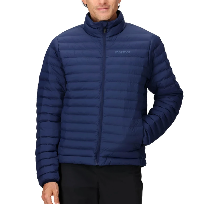 Marmot Men's Echo Featherless Jacket, Warm Puffy Jacket, Insulated Winter Coat, Water-resistant Quilted Parka, Lightweight Packable Outdoor Jacket, Windproof, Arctic Navy, XL