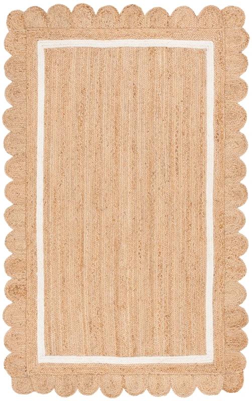 Safavieh Natural Fiber Rug for Living Room, Dining Room, Bedroom - Natural Fiber Collection, Short Pile, in Natural and Ivory, 90 x 150 cm