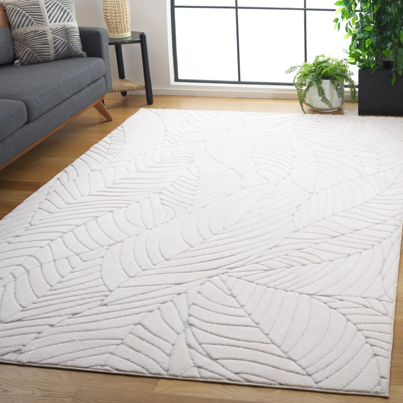 Safavieh Traditional Rug Ideal for High Traffic Areas - Machine Washable and Non Slip - Versailles Collection, Short Pile, in Ivory, 122 X 183 cm