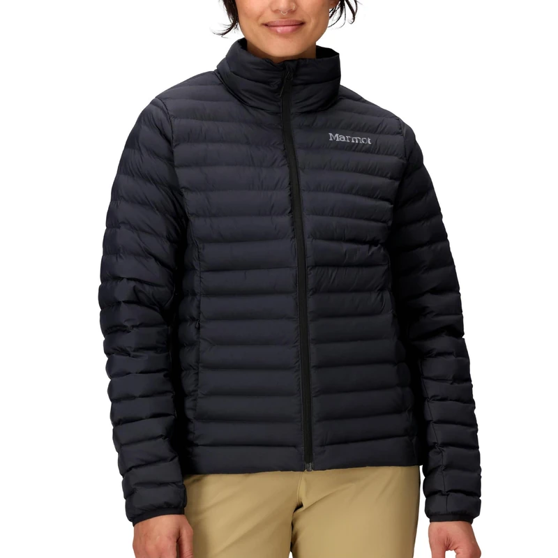 Marmot Women's Echo Featherless Jacket, Warm Puffy Jacket, Insulated Winter Coat, Water-resistant Quilted Parka, Lightweight Packable Outdoor Jacket, Windproof, Black, L