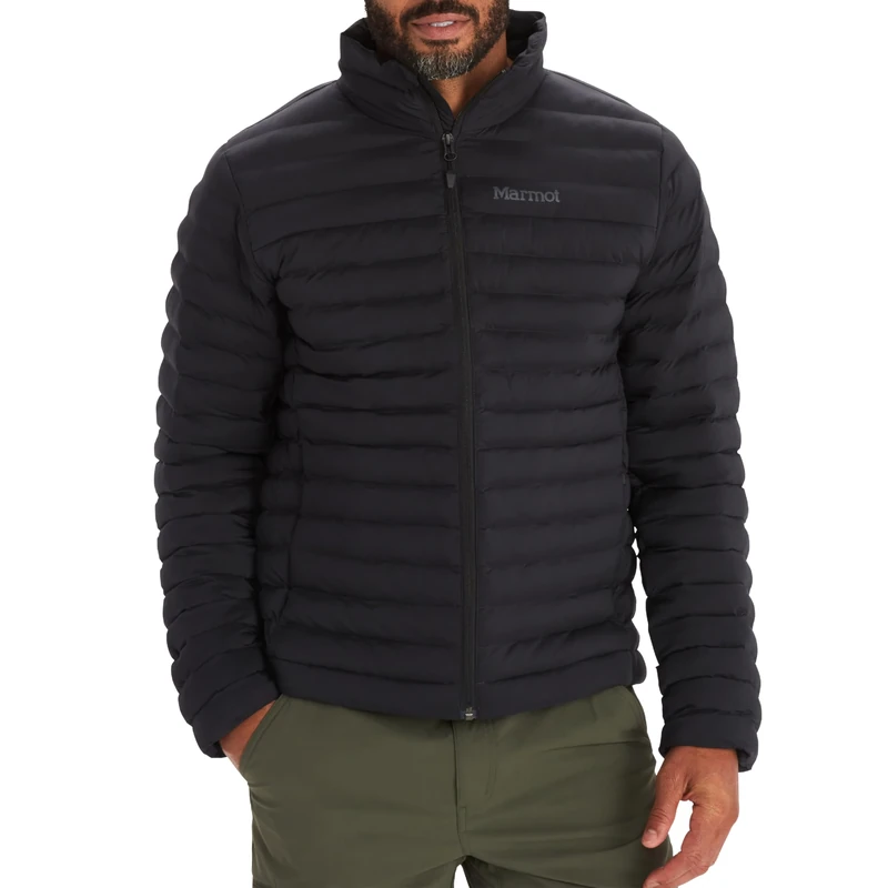 Marmot Men's Echo Featherless Jacket, Warm Puffy Jacket, Insulated Winter Coat, Water-resistant Quilted Parka, Lightweight Packable Outdoor Jacket, Windproof, Black, XXL