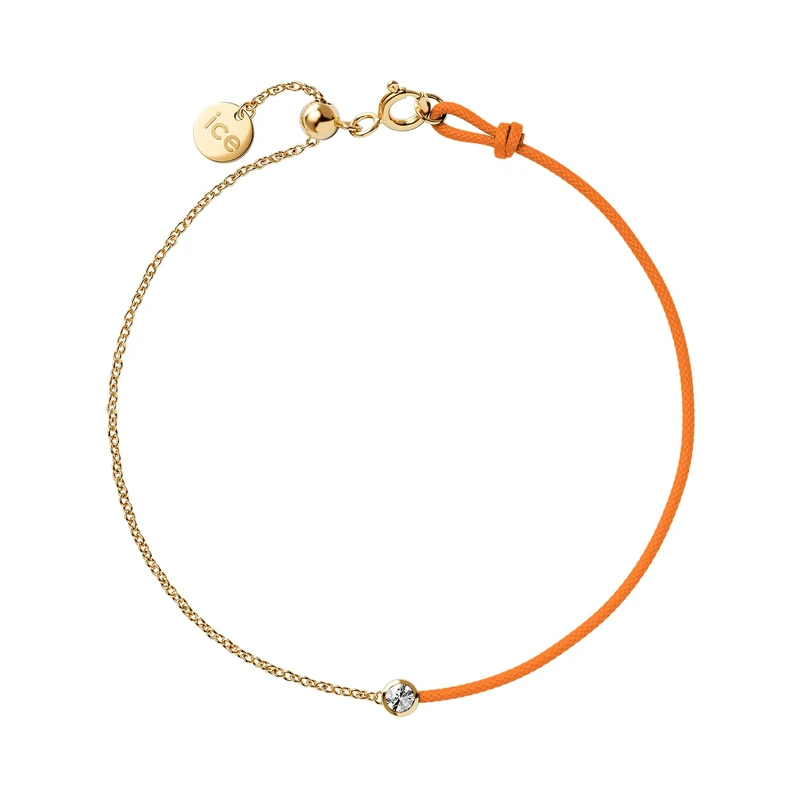 ICE Jewellery - Diamond bracelet - Half chain Orange (021090)