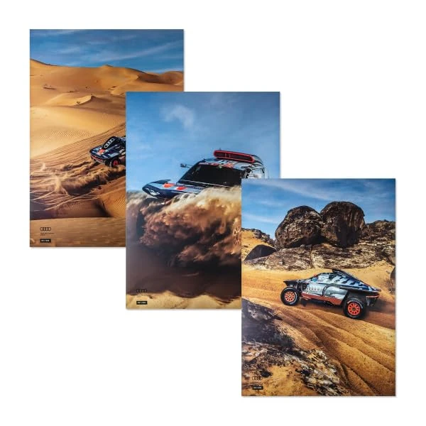 Audi 3292300200 Poster Set (3-Piece) RS Q e-tron Rally Dakar Motorsport - Image 1