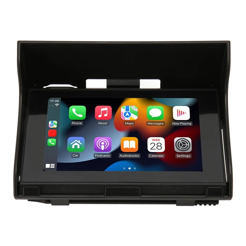 Portable Wireless Carplay & Android Auto Screen for Motorcycle, 5 inch Car Stereo with MirrorLink/Bluetooth, IP67 Waterproof, GPS Navigator Car Audio for Motorbike