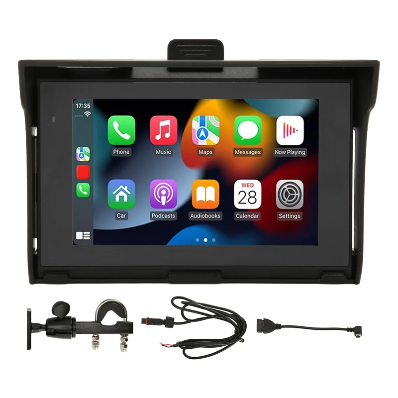 Motorcycle MP5 Player, 5 Inch Touchscreen, Dual BT Connection, Multiple Functions, Easy Installation, GPS, Phone Call, Music Playback, IP67 Waterproof